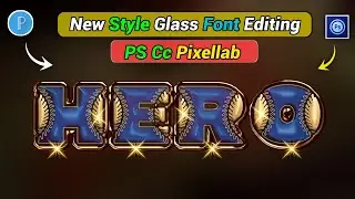 Multicolor Glowing Glass Font editing | how to make glass font in PS touch pixellab | glass font 