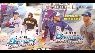 2019 Bowman Chrome 1 Hobby Box & 1 HTA Box *** 5 Autos! in this 2 Box Break ***
