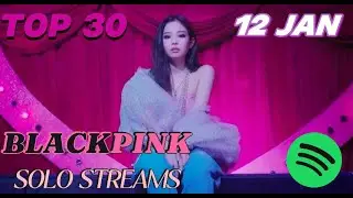 BLACKPINK Solo Spotify Streams Daily Ranking JAN 12