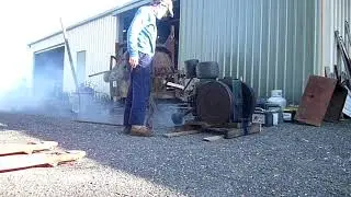 Test run of Cameron Sutherland concrete mixer