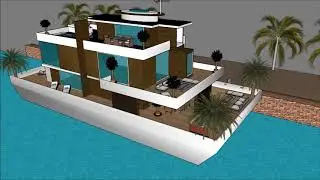 Experiment floating house in india ভাসমান ঘর on the Thames of Mumbai India Marina Mansion Floating o