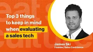 The role of tech in building great sales culture | James Ski - Sales Confidence | Freshsales