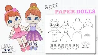 Ballerina Dress Girl | DIY Paper Doll | Doll Dress UP | Free Prints