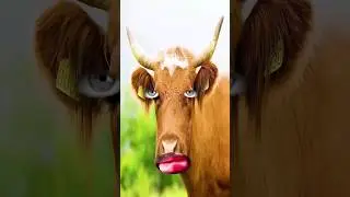 funny cow vs monkey #cow #monkey #funny