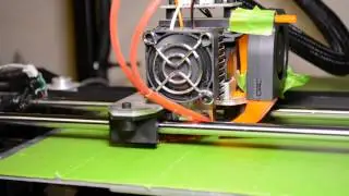 Yoda bust being 3D printed on a RigidBot Big, 2nd try