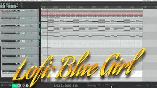 🎧 LoFi Blue Girl in Synthwave 🔵 2024 Chillwave🌴