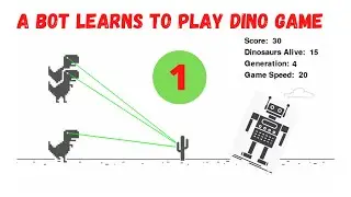 Create a Bot that Learns to Play Chrome Dino Game by Itself in Python, #1: Background and Obstacles