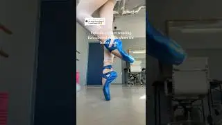 Blue pointe shoes💙🪄 what color should I try next?? #ballet #ballerina #pointeshoes #balletdancer