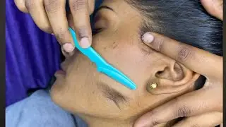 Self face shaving | Quick & painless facial hair removal #facialhairremove