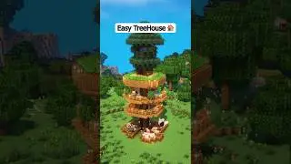 Minecraft Easy Treehouse 🏡 #shorts