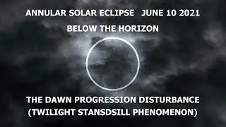 Annular solar eclipse on June 10, 2021 below the horizon - the twilight standstill phenomenon