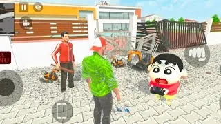 Franklin ke gate ko yah Kya Ho Gaya in Indian Theft Auto simulator 🥺  shin-chan Ne yah Kya Kiya