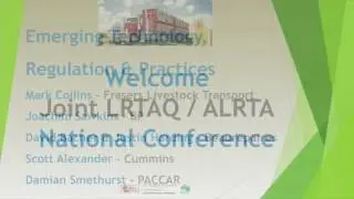 Emerging Technology, Regulation and Practices for Heavy Vehicles