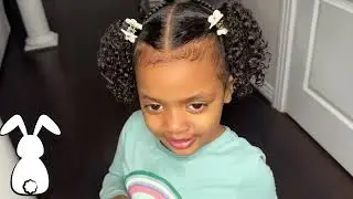 Bunny Outline Braid on Toddler | Kids Braid Styles Tutorial