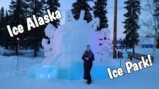 Ледовый парк Ice Alaska, ледяные скульптуры в Фэрбанксе, Аляска, 2021