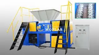 Double single-shaft shredder for pp woven bag