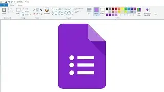 How to draw the Google Forms logo using MS Paint | How to draw on your computer