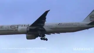 Rainy Windy Various Airliners Heavy Landing WMKK RWY14L KLIA 03092013