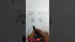 Percentage Square root fraction // #kpsc #ssccgl #math #university_assistant #upsa
