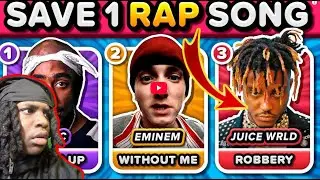 SAVE 1 SONG PER RAPPER 🎵🔥 Most Popular RAP Songs Ever | Music Quiz (Reaction)