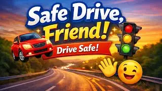 Safe Drive Friend ❤️ |safe journey video Drive Safe Message 🚗