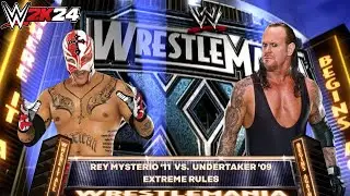 WWE 2k24 - Rey Mysterio '11 vs Undertaker '09: Extreme Rules Match at Wrestlemania XX 