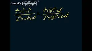 Simplify: [(5⁻²×27²×10⁴)/(3⁶×4²×5⁴)]⁻¹ #ssc #rrb