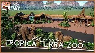 Building an AMAZING Zoo Entrance - TROPICA TERRA ZOO! 🌿🐒 | Ep. 1 | Speed Build | #planetzoo
