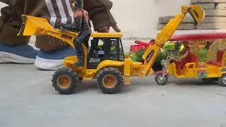 Two Tata truck, RC tractor tractor trolley, remote control truck, Gaadiwale cartoon ￼