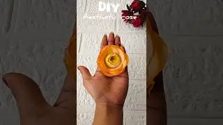 how to make flower with tissue paper/ tissue paper flower#diyrose #shortsviral