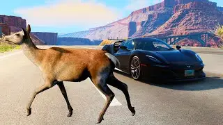 Car crashes | Escaping animals 04 | BeamNG Drive