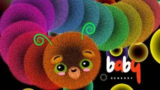 🐛 Cute Fluffy Caterpillar Bubbles Dance Party &ndash; Sensory Video + Upbeat Music - Baby Eye Stimulation