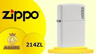 Bật lửa Zippo sơn tĩnh điện trắng ngọc | Quẹt Zippo 214ZL chuẩn Mỹ | Ambe.vn