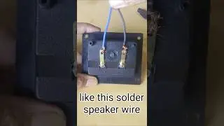 how to solder speaker wire sub binding post
