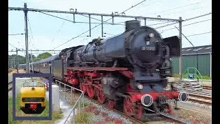 SSN stoomtrein 01 1075 + 65 018 rijden station Hoorn binnen!