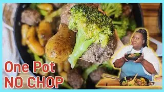 Ninja Foodi Neverstick Kitchenware One Pot NO CHOP recipe Italian Meatballs and Potatoes