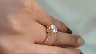 14 K Gold Lab Created Diamond Rings