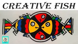 creative fish drawing