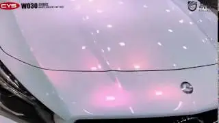 CYS Films W030 Vinyl Car Wrap - WHITE IRIDESCENT RED