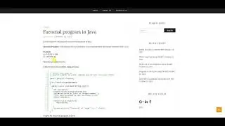 Factorial program in Java