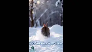 Ultra Close Macro of Snow Rabbit