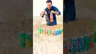 Storing Cold Drinks 🍷🍻 Under Hot Desert Sand 🏜️ | Natural Cooling Experiment #shorts #desertsurvival