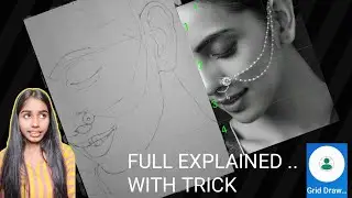 How To Draw PERFECT OUTLINE GRID METHOD WITH PHONE STEP BYSTEP Tutorial forbeginners COMMISSION WORK