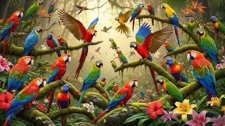 Green-winged Macaw in Extreme Slow Motion | 8K Cinematic Wildlife Flight