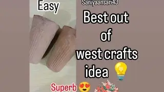 Easy idea 😍/best out of west crafts idea 💡/flower pot/re-use/#beastoutofwaste #easyidea #flowerpot