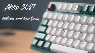 Akko 3087 Matcha Red Bean | Gateron Pink Linear Switches | Typing Sounds | Modifications