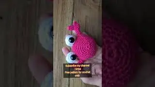 Keychain crab crochet amigurumi #amigurumitutorial #crochet #amigurumi