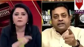 sambit patra fight with tv anchor || chup raho patra ||
