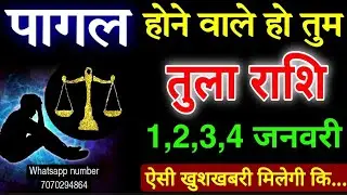 तुला राशि 1,2,3,4 जनवरी 2026 पागल होने वाले हो तुम ऐसी खुशखबरी मिलेगी कि... Tula Rashifal 