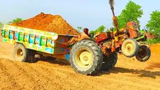 International Tractor Field Heavy Loaded Trali Stunt||Tractor Stunt Video